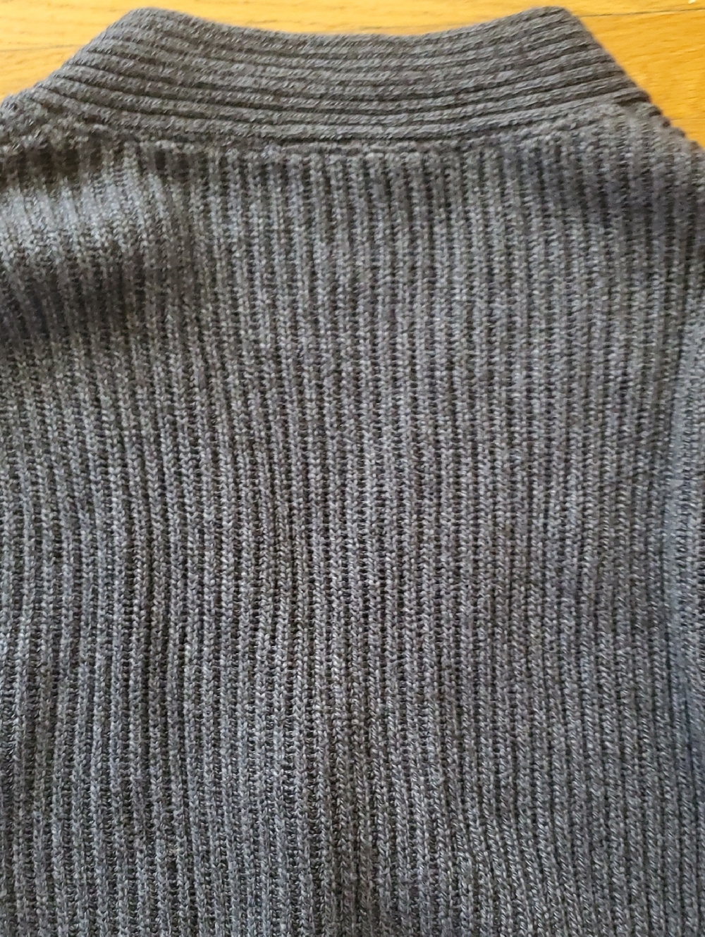 Denver Hayes Blue Ribbed Button-Up Cardigan - Picture 5 of 5